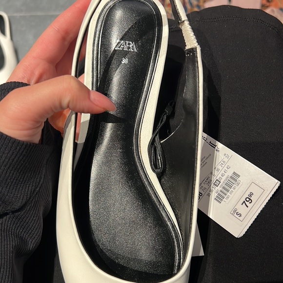 leather slide on sling back shoes with studs - Picture 4 of 5